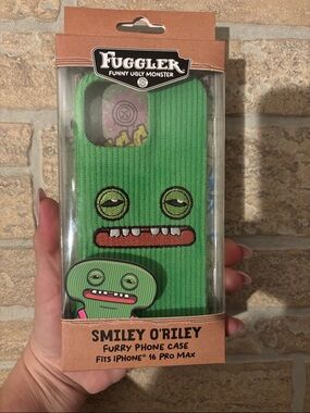 Fuggler Smiley O'Riley Green Furry Phone Case for iPhone 16 Pro Max